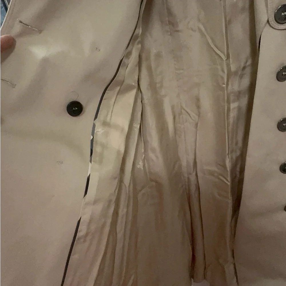 Burberry London Classic Beige Trench Coat Women US 8 Double Breasted - Picture 12 of 14